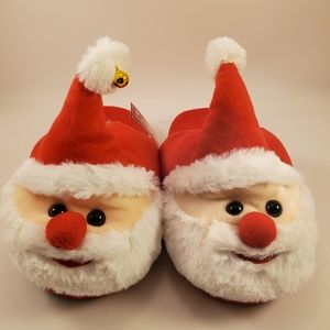 Ugly Christmas Slippers Santa NWT